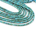 Hubei Turquoise (AA, Blue Green w/ Matrix) Short Tube 2x2mm