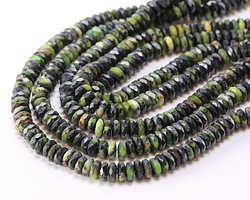 China Chrysoprase (dark) Faceted Spacer Rondelle 2x5mm