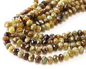 Green Garnet Microfaceted Rondelle 5x8mm