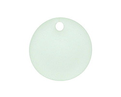 Seafoam Beach-Style Glass Concave Coin 24mm