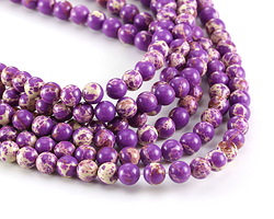 Purple Impression Jasper Round 6mm
