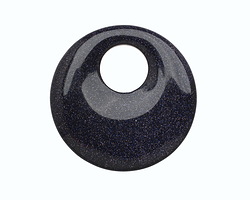Blue Goldstone Off Center Donut 45mm