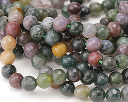 Fancy Jasper Faceted Round 8mm