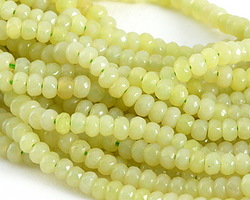 Apple Green Agate Faceted Rondelle 2x4mm
