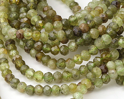 Vesuvianite Faceted Rondelle 4mm