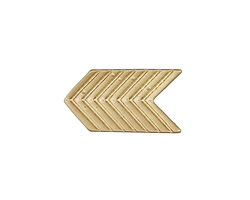 Zola Elements Matte Gold (plated) Chevron Arrow 5mm Flat Cord Slide 28x16mm