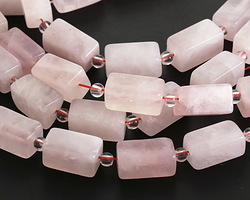 Rose Quartz (matte) Brick 15-16x8mm