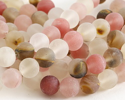 Quartz (matte-multi) Round 10mm