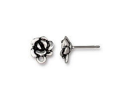 TierraCast Antique Silver (plated) Succulent Ear Post 8mm