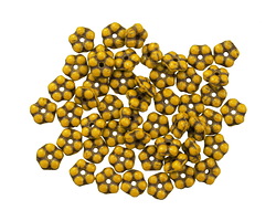 Czech Glass Goldenrod w/ Brown Bali Style Daisy Spacer 2x5mm