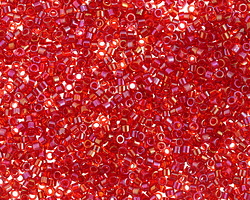 Miyuki Delica Lined Red AB (DB0295) 11/0 Seed Bead