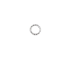 Silver (plated) Twisted Jump Ring 8mm (100 pieces)