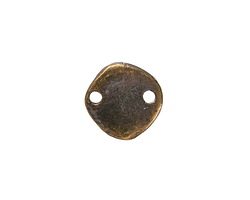 Mykonos Antique Brass (plated) Small Wavy Disk Link 15mm