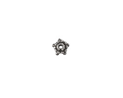 Mykonos Antique Silver (plated) Beaded Star Bead Cap 6mm