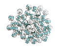 Czech Glass Island Blue w/ Silver Lantern 4mm
