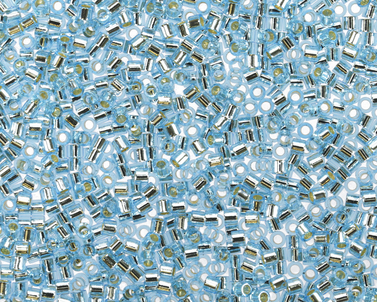 Miyuki Delica Silver Lined Aqua (DBS0044) 15/0 Seed Bead