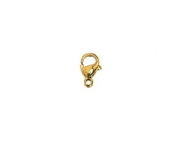 Waterproof 18K Gold PVD Plated Stainless Steel Lobster Clasp 9x6mm