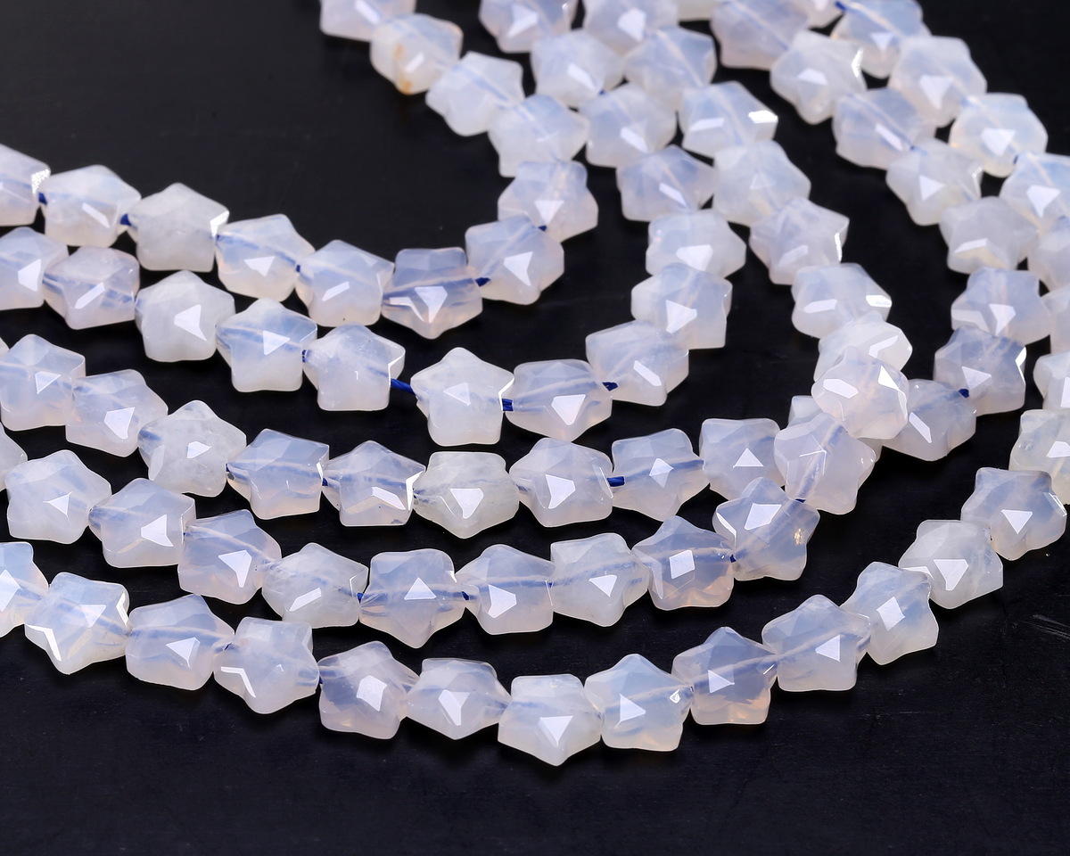 Blue Rose Quartz Microfaceted Star 8mm