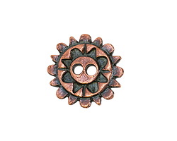 Mykonos Antique Copper (plated) Sunshine Button 20mm