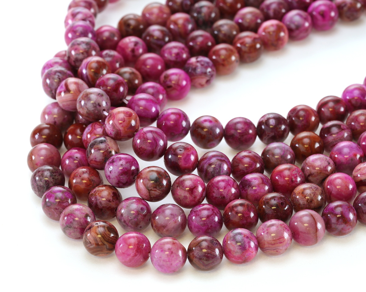 Ruby Crazy Lace Agate Round 10mm