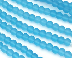 Turquoise Bay Beach-Style Glass Round 8mm