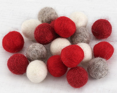 Candy Cane Felt Round Mix