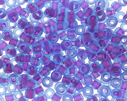 TOHO Frosted Aqua (with Purple Lining) Round 6/0 Seed Bead
