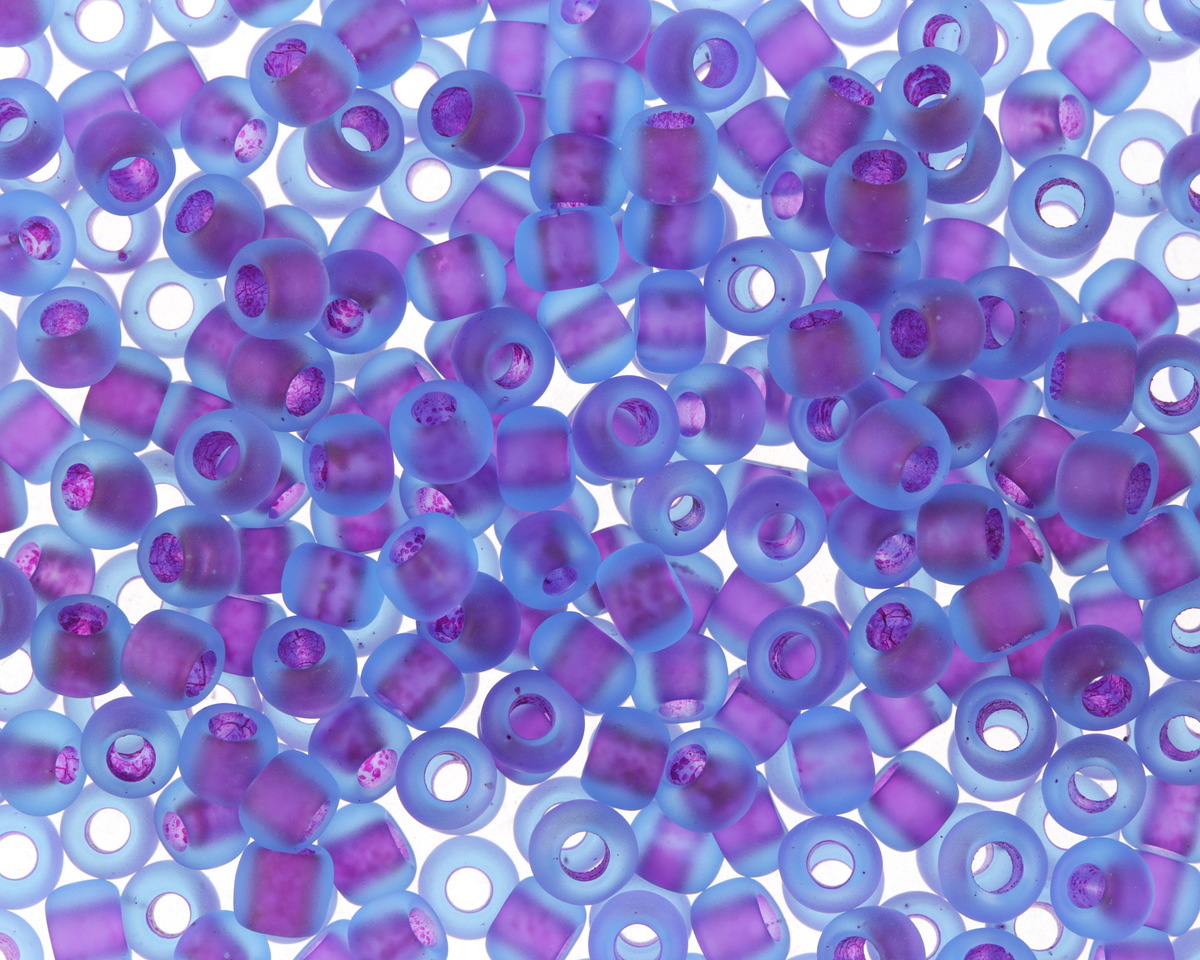 TOHO Frosted Aqua (with Purple Lining) Round 6/0 Seed Bead