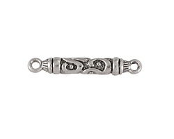 Antique Silver (plated) Engraved Connector Bar 29x4mm