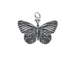 Nina Designs Sterling Silver Dimensional Butterfly Pendant 24x21mm