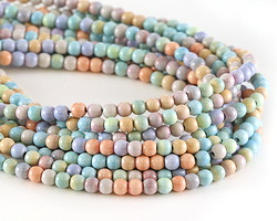 Watercolor Agate Round 4mm