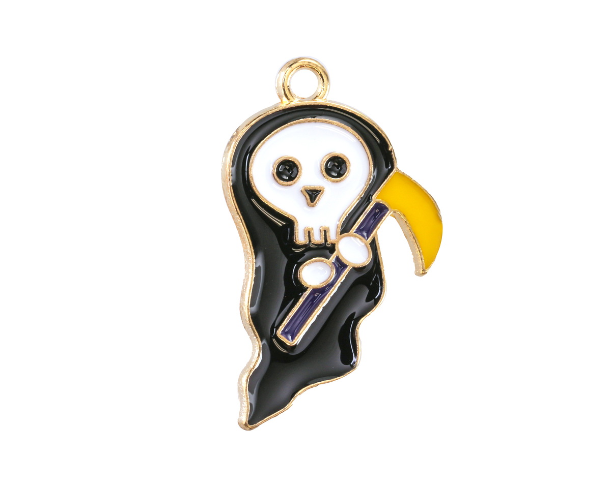 Enamel Grim Reaper Focal 17x19mm