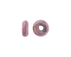 Unicorne Beads Glass Marbled Lavender Donut 4-6x9-11mm