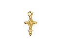 TierraCast 24K Gold (plated) Decorative Cross Charm 10x18mm