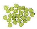 Czech Glass Olivine Small Heart 6mm