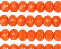 Czech Glass Tangerine Opaline Fire Polished Rondelle 6x9mm