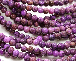 Purple Crazy Lace Agate Round 6mm
