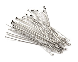 Antique Silver (plated) Headpin 2", 24 gauge