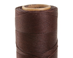 Linhasita Dark Brown (593) Waxed Polyester Cord PE-1 0.35mm