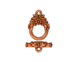 TierraCast Antique Copper (plated) Garland Toggle Clasp 17x12mm, 17mm Bar