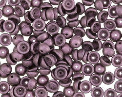 Pink Metallic Suede Teacup 2x4mm Seed Bead