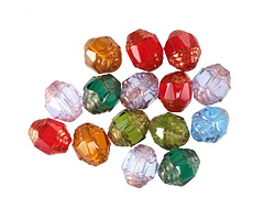 Czech Glass Multi Color Lantern 7x6mm