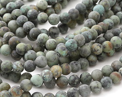 African Turquoise (matte) Round 8mm Beads
