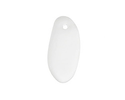 Crystal Beach-Style Glass Large Pebble Pendant 15-20x20-35mm