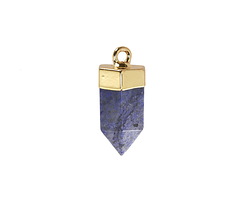 Dumortierite Point w/ Gold Finish 8x16mm