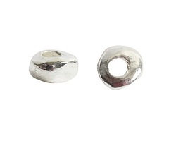 Nunn Design Sterling Silver (plated) Small Organic Rondelle (large hole) 3x5mm