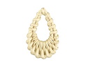 White Rattan-Style Woven Teardrop Focal 30-35x46-51mm