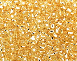 TOHO Light Topaz (with Silver Lining) Round 6/0 Seed Bead