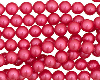 Dragonfruit Shell Pearl Round 6mm