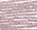 Light Amethyst AB Crystal Faceted Rondelle 3mm